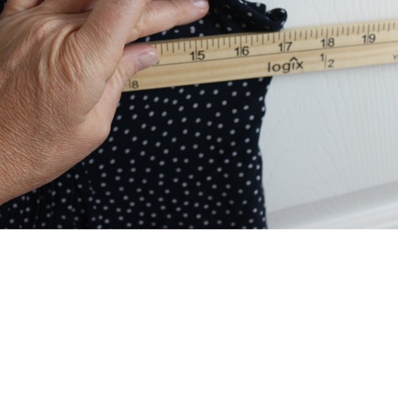Abercrombie Fitch Navy White Polka Dot Mini Dress Cami Straps Button Side Small - Picture 8 of 9
